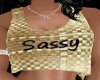 Sassy gold T shirt