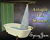 Antique Tub_Shower LtGrn