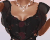 Black dress with roses