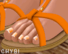 C~Orange Boho Sandals