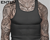 tattoo + black tank