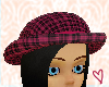 Pink tartan derby hat