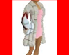 Pattern Fur Coat & Dress