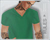 .R. green plain vneck