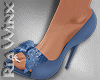 Blue Bow Pumps