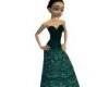 green eyelet gown
