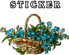 Sticker Flower Basket