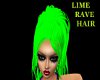 lime green rave hair