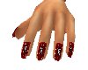 red w/ skulls nails