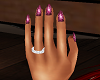 purple nail with white