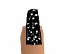 SL Black Glitter Nails