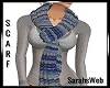 Blue Stripe Knit Scarf