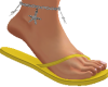 yellow summer slipper