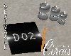 C` Letter + Candles Mesh