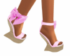 Abe Pink Bow Wedge Shoe
