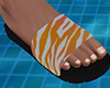 Orange Tiger Stripe Sandals (M)