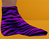 Purple Tiger Stripe Socks (M)