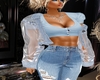 Cute see thru denim Jckt