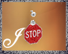 [J] Belly ring Stop sign