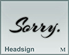 Headsign Sorry