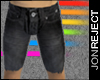 Tight Black Denim Shorts