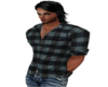 (J) Blue Checkered Shirt