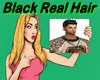 ~R~Black Real Hair/Men