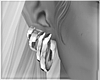 E* Silver Hoops Earrings