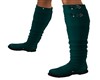 FLAT TEAL BOOTS