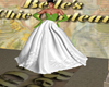 DELIA  GALA GRN/WHT GOWN