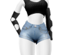 black top jean shorts