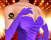 *GH* Silk Purple Gloves