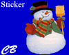 CB Snowman Sticker