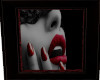 lips red framed picture