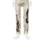 ! Wheat Stacked Jeans