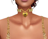 GOLD 'W' HEART COLLAR