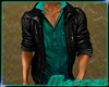 Black Leather w/Teal