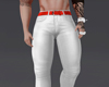 WHITE MUSCLE PANTS M