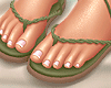 Boho Green Sandals