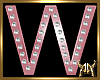 Marquee Letter W Pink