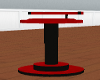 red an black stool