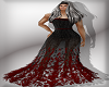Black Lace Feather Dress