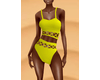 Cutout bikini yellow