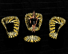 Gold/Blk Club Chairs