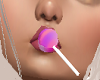 Pink Candy in Mouth