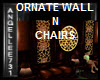 ORNATE WALL N CHAIRS SET