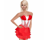 red/white party dress