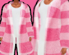 Pink Long Teddy Coat