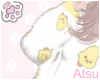 ducky white fur coat!