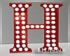 H. Marquee Letter Red H